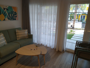 BUCHE MEER Gran Canaria Bungalows Green Golf Sitzecke