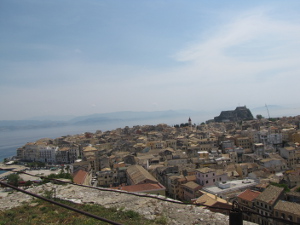 BUCHE MEER Korfu Stadt von Festung