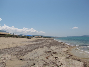 BUCHE MEER Strand Acharavi bei Taverne