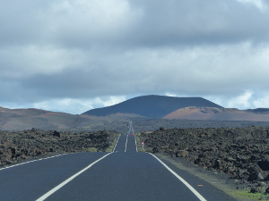 BUCHE MEER Lanzarote Straße zum Nationalpark