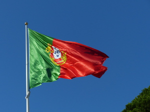 BUCHE MEER Lissabon Flagge Portugal