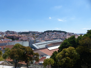 BUCHE MEER Lissabon Blick auf Castelo Sao Jorge